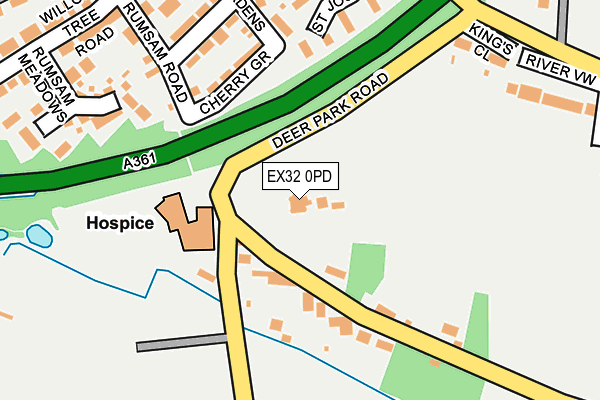 EX32 0PD map - OS OpenMap – Local (Ordnance Survey)