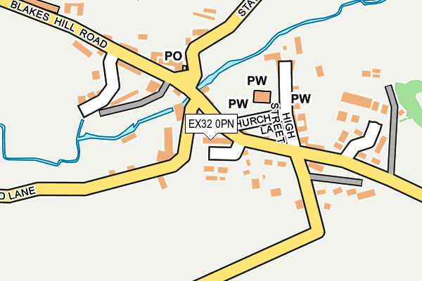 EX32 0PN map - OS OpenMap – Local (Ordnance Survey)