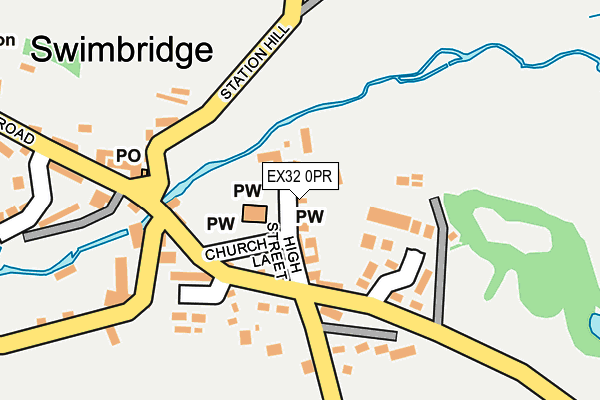 EX32 0PR map - OS OpenMap – Local (Ordnance Survey)