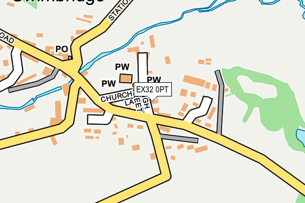 EX32 0PT map - OS OpenMap – Local (Ordnance Survey)