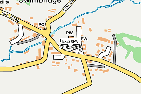 EX32 0PW map - OS OpenMap – Local (Ordnance Survey)