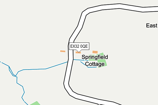 EX32 0QE map - OS OpenMap – Local (Ordnance Survey)