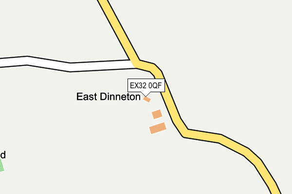 EX32 0QF map - OS OpenMap – Local (Ordnance Survey)