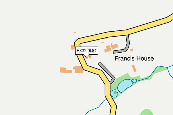 EX32 0QG map - OS OpenMap – Local (Ordnance Survey)