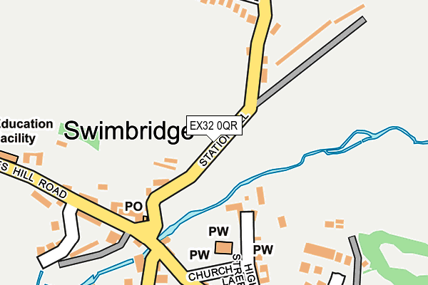 EX32 0QR map - OS OpenMap – Local (Ordnance Survey)