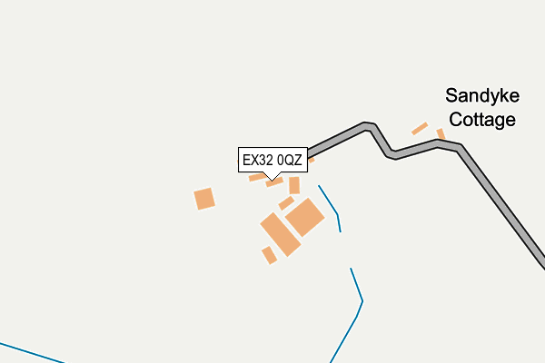 EX32 0QZ map - OS OpenMap – Local (Ordnance Survey)