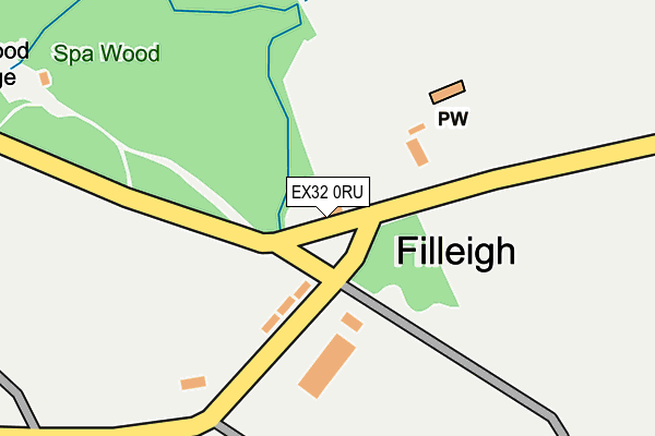 EX32 0RU map - OS OpenMap – Local (Ordnance Survey)