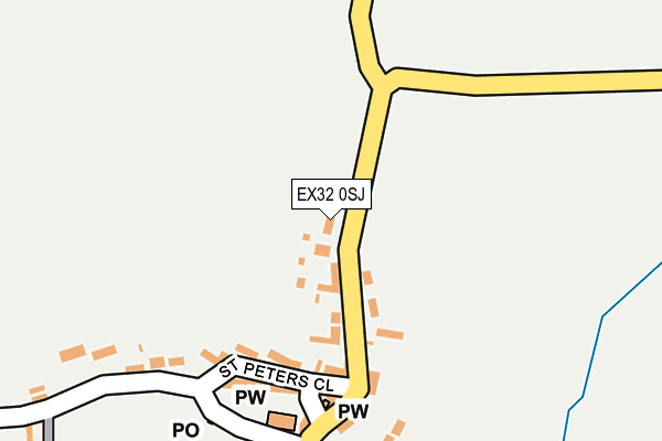 EX32 0SJ map - OS OpenMap – Local (Ordnance Survey)