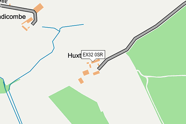 EX32 0SR map - OS OpenMap – Local (Ordnance Survey)