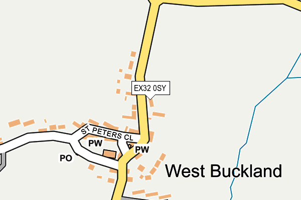 EX32 0SY map - OS OpenMap – Local (Ordnance Survey)