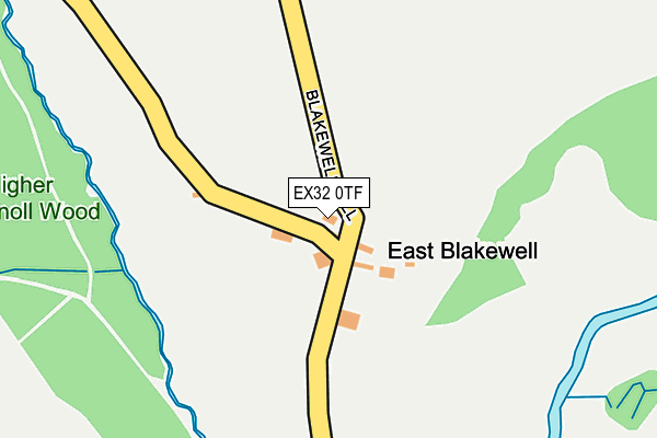 EX32 0TF map - OS OpenMap – Local (Ordnance Survey)