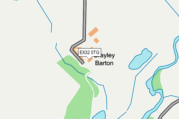 EX32 0TG map - OS OpenMap – Local (Ordnance Survey)