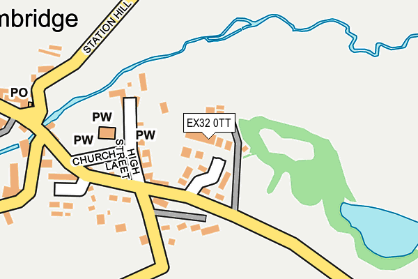 EX32 0TT map - OS OpenMap – Local (Ordnance Survey)