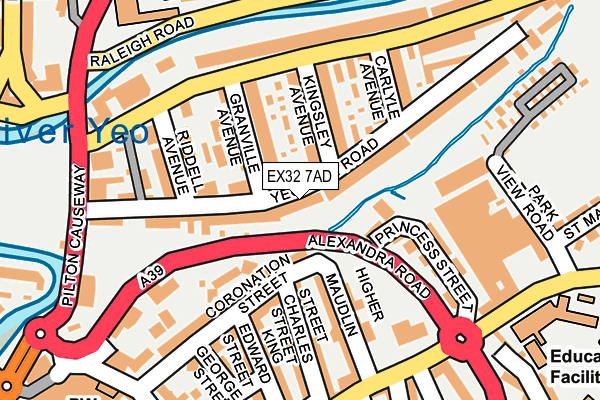 EX32 7AD map - OS OpenMap – Local (Ordnance Survey)