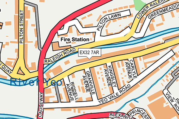 EX32 7AR map - OS OpenMap – Local (Ordnance Survey)