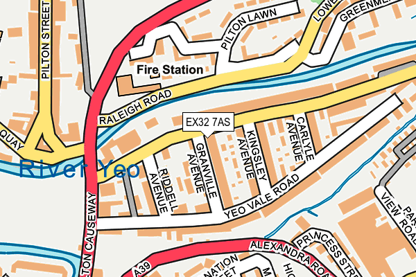 EX32 7AS map - OS OpenMap – Local (Ordnance Survey)