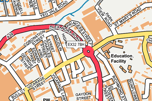 EX32 7BH map - OS OpenMap – Local (Ordnance Survey)