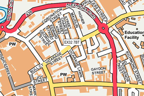 EX32 7BT map - OS OpenMap – Local (Ordnance Survey)