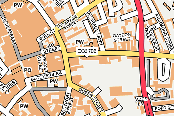 EX32 7DB map - OS OpenMap – Local (Ordnance Survey)