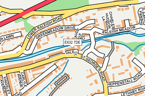 EX32 7DE map - OS OpenMap – Local (Ordnance Survey)