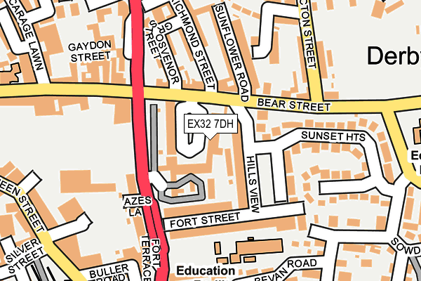 EX32 7DH map - OS OpenMap – Local (Ordnance Survey)