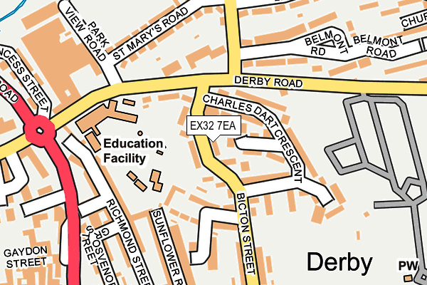 EX32 7EA map - OS OpenMap – Local (Ordnance Survey)