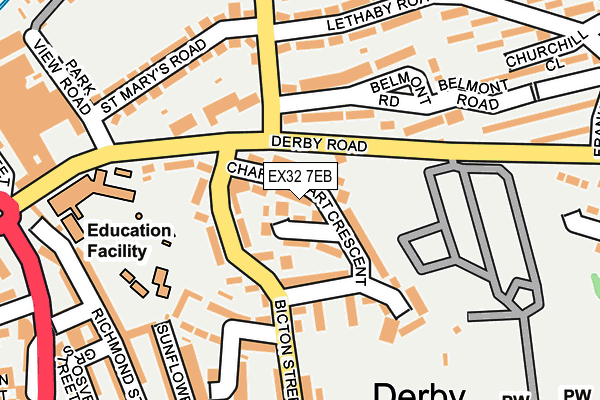 EX32 7EB map - OS OpenMap – Local (Ordnance Survey)