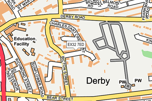 EX32 7ED map - OS OpenMap – Local (Ordnance Survey)