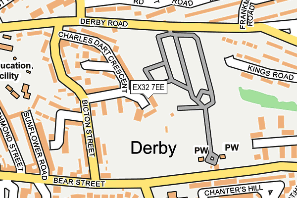 EX32 7EE map - OS OpenMap – Local (Ordnance Survey)