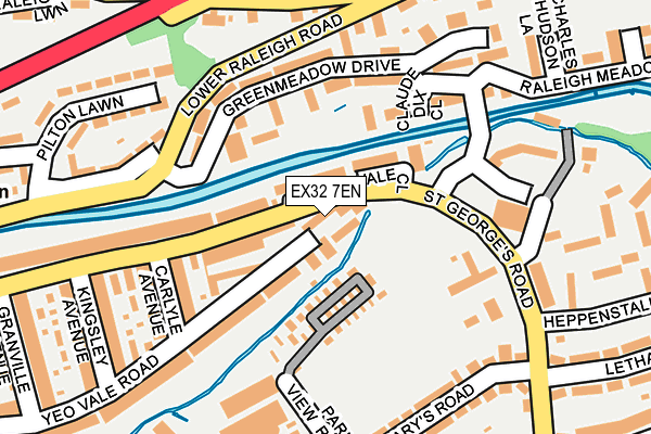 EX32 7EN map - OS OpenMap – Local (Ordnance Survey)
