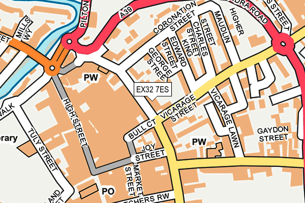 EX32 7ES map - OS OpenMap – Local (Ordnance Survey)