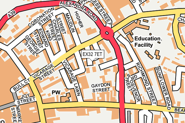 EX32 7ET map - OS OpenMap – Local (Ordnance Survey)