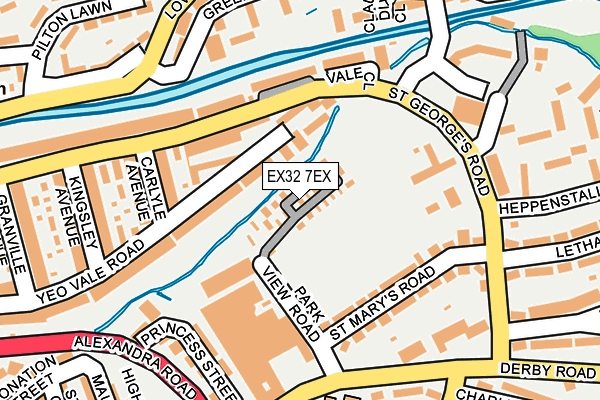 EX32 7EX map - OS OpenMap – Local (Ordnance Survey)