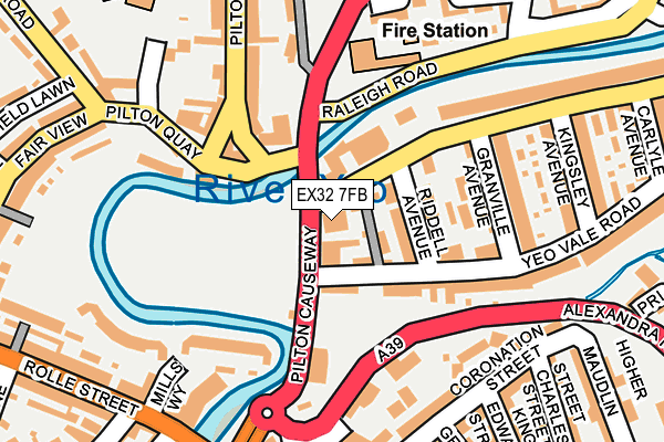 EX32 7FB map - OS OpenMap – Local (Ordnance Survey)