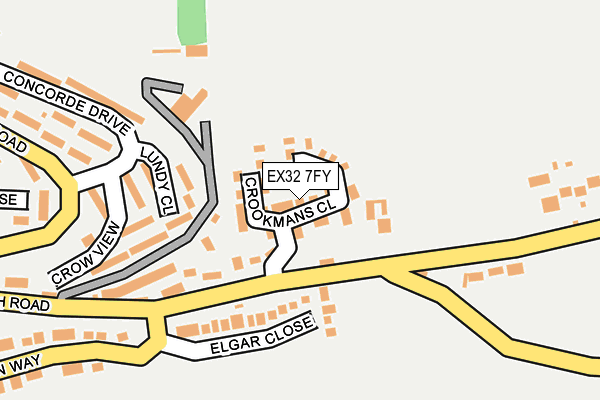 EX32 7FY map - OS OpenMap – Local (Ordnance Survey)