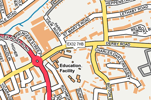 EX32 7HB map - OS OpenMap – Local (Ordnance Survey)