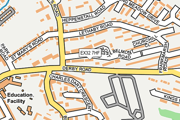 EX32 7HF map - OS OpenMap – Local (Ordnance Survey)