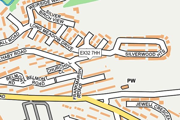 EX32 7HH map - OS OpenMap – Local (Ordnance Survey)