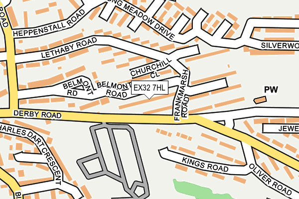 EX32 7HL map - OS OpenMap – Local (Ordnance Survey)