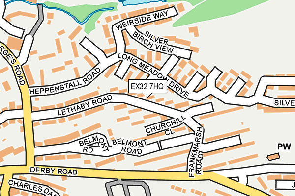 EX32 7HQ map - OS OpenMap – Local (Ordnance Survey)