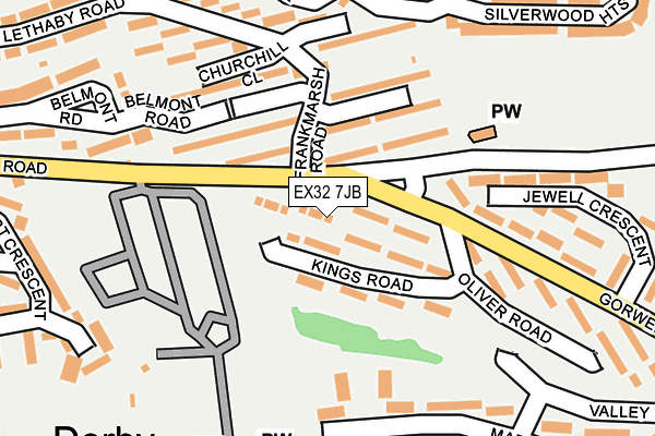 EX32 7JB map - OS OpenMap – Local (Ordnance Survey)