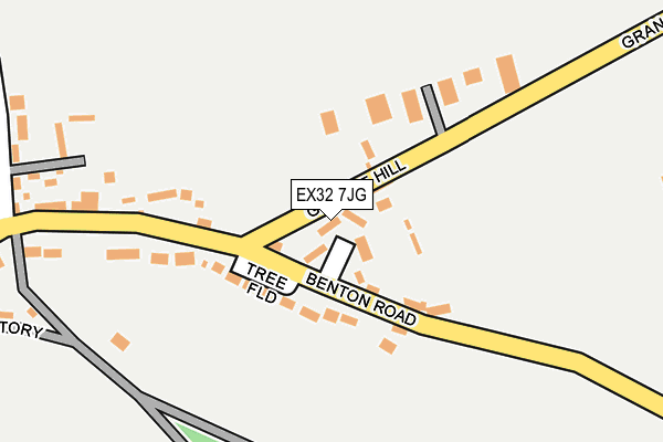 EX32 7JG map - OS OpenMap – Local (Ordnance Survey)