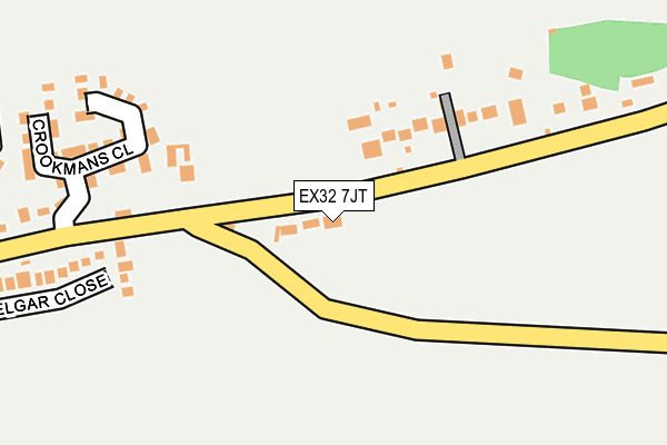 EX32 7JT map - OS OpenMap – Local (Ordnance Survey)