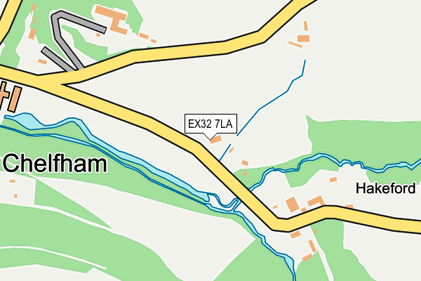 EX32 7LA map - OS OpenMap – Local (Ordnance Survey)