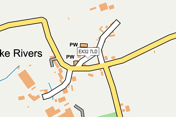 EX32 7LD map - OS OpenMap – Local (Ordnance Survey)