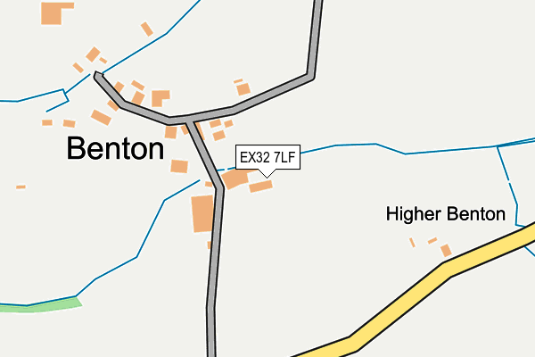 EX32 7LF map - OS OpenMap – Local (Ordnance Survey)