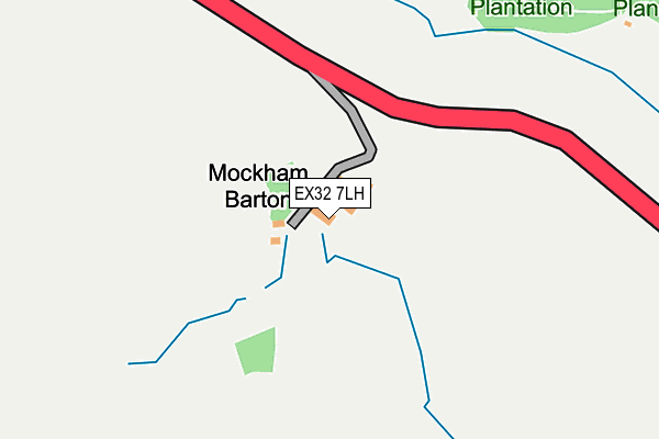 EX32 7LH map - OS OpenMap – Local (Ordnance Survey)