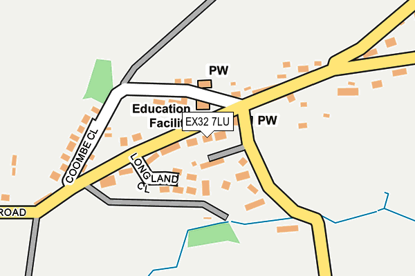 EX32 7LU map - OS OpenMap – Local (Ordnance Survey)