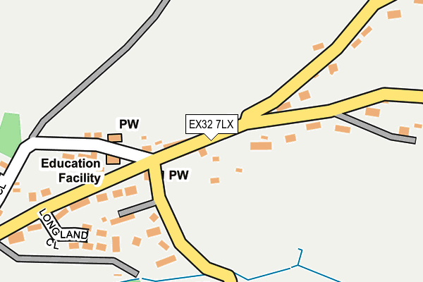 EX32 7LX map - OS OpenMap – Local (Ordnance Survey)