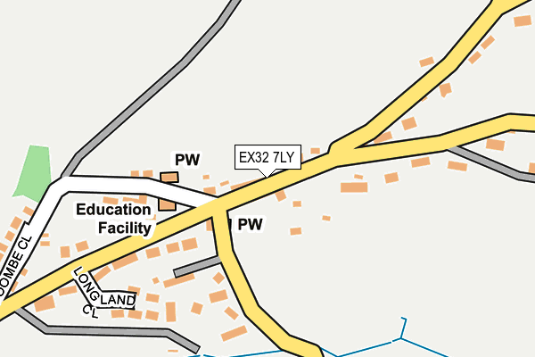 EX32 7LY map - OS OpenMap – Local (Ordnance Survey)